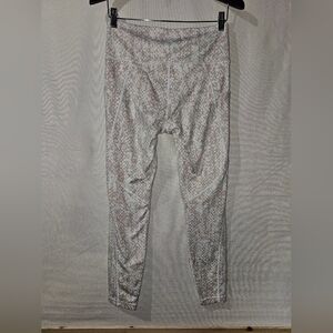 Athleta Patterned Gray and White Leggings